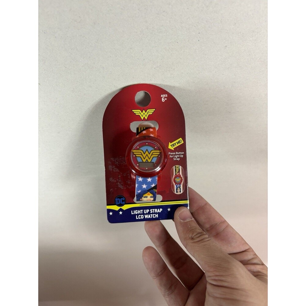 Wonder Woman Light-Up Strap LCD Watch For Ages 6+ By DC Comics